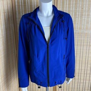 Zenergy By Chico’s Blue Full Zip Windbreaker Jacket Size 0=S=4